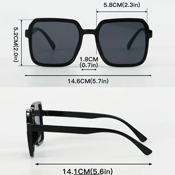 Women's Fashion Square Oversized Chic Sunglasses - Picture 6 of 7
